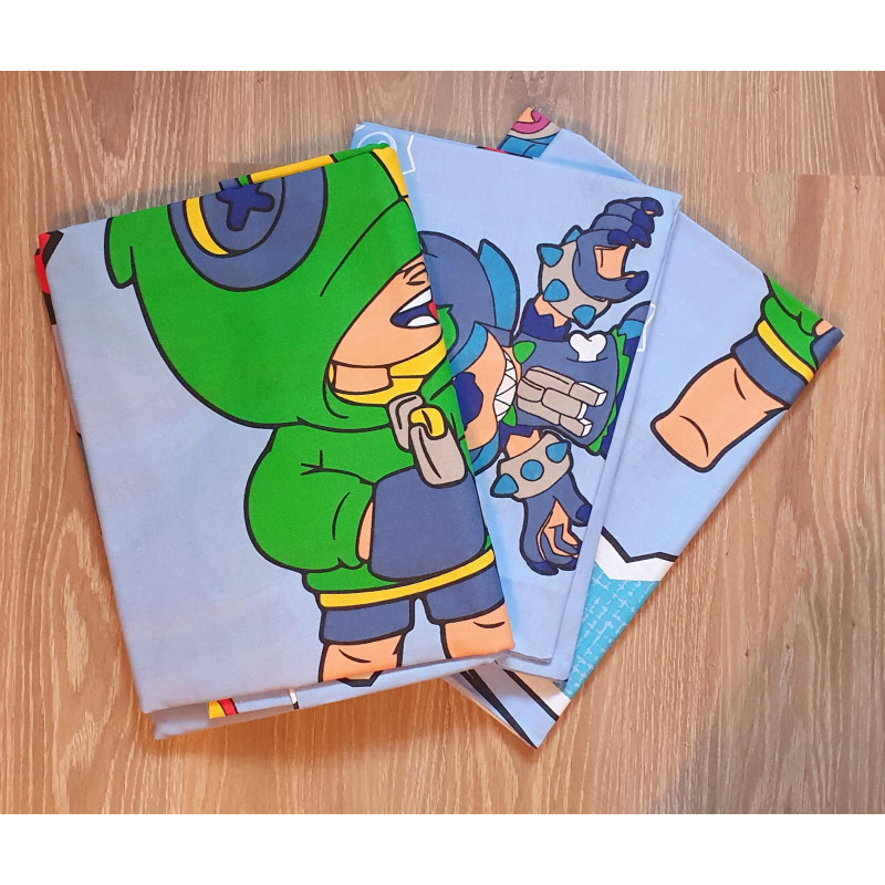 Детская кровать Бравл Старс (Brawl Stars) синяя