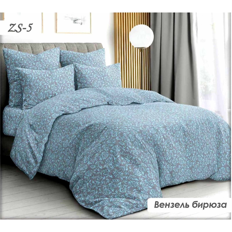Постельный комплект Вензели бирюза