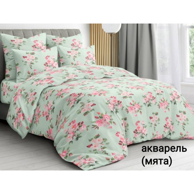 Постельный комплект Акварель мята