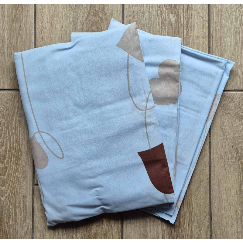 Постельный комплект Гирлянда сердечная голубая