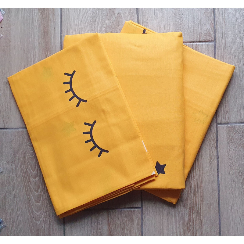 Постільний комплект Вії жовті