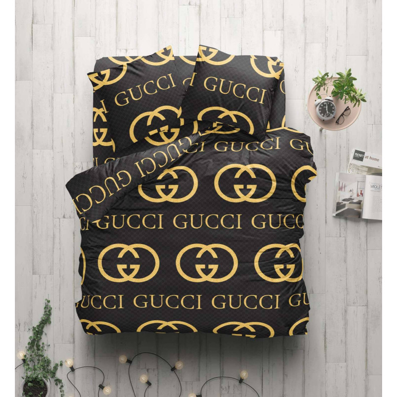 Постельный комплект Новый Гуччи черный
