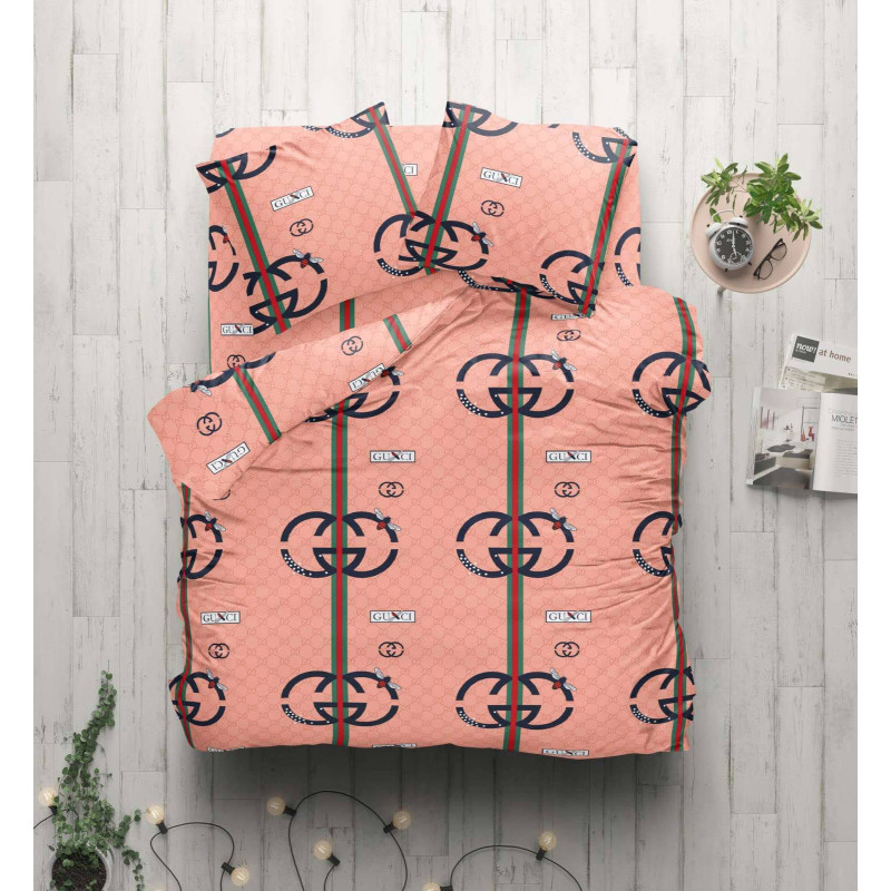 Постельный комплект Новый Гуччи персик