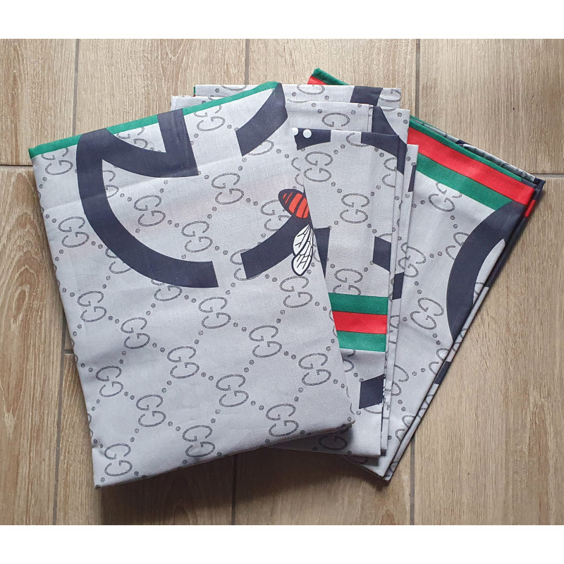 Постельный комплект Новый Гуччи серый