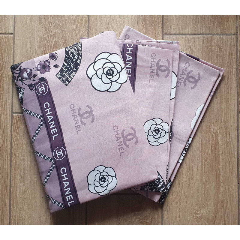 Постельный комплект Шанель розовый