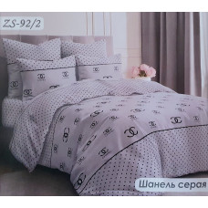 Фланелевый (байка) постельный комплект Шанель серый