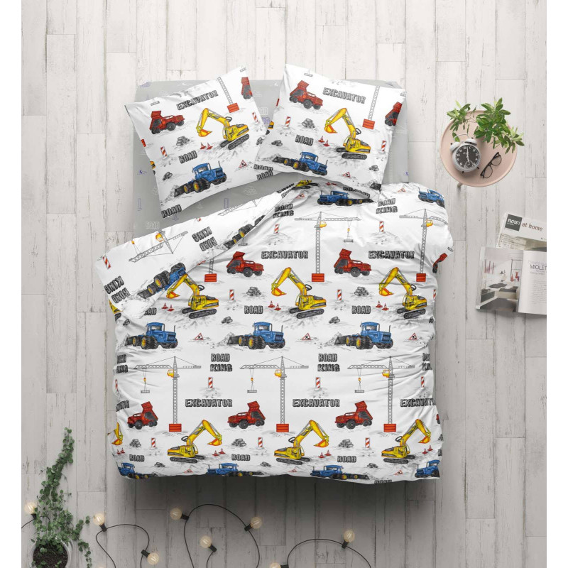 Детское постельное белье Экскаваторы