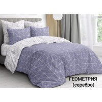 Постельный комплект Геометрия серебро