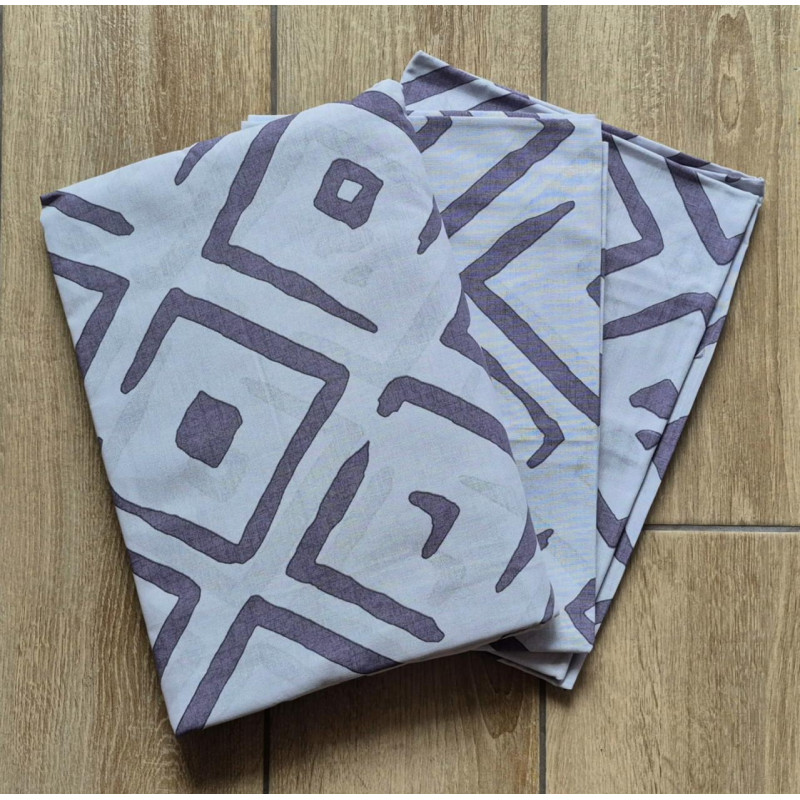 Постельный комплект Гармония линий серо-фиолетовый