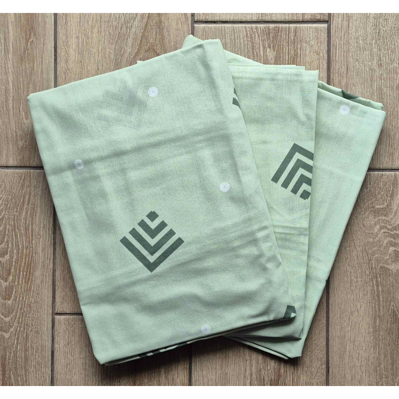 Постельный комплект Геометрия зеленая