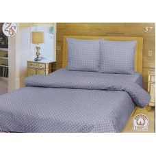 Фланелевий (байка) постільний комплект Горох сірий