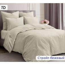 Постільний комплект Страйп бежевий
