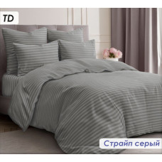 Постільний комплект Страйп сірий