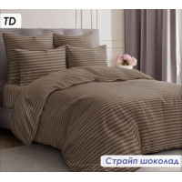 Постільний комплект Страйп шоколад