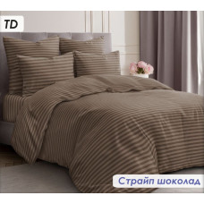Постільний комплект Страйп шоколад