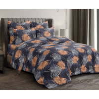 Постельный комплект Папороть синий