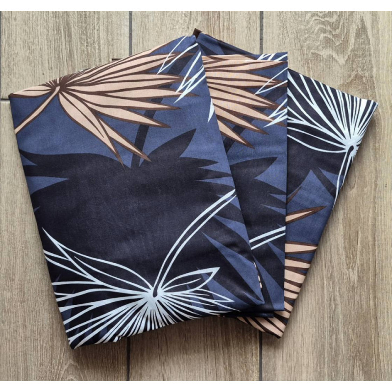 Постельный комплект Папороть синий