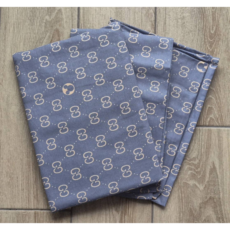 Постільний комплект Гуччі темно-сірий