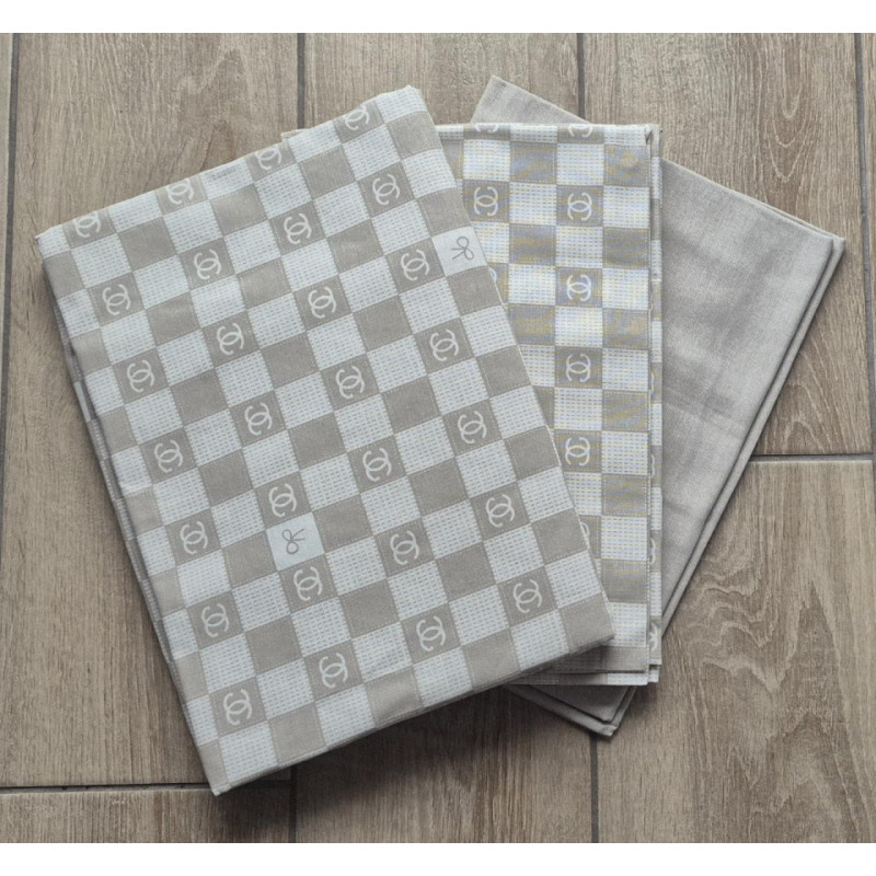 Постільний комплект Шанель срібло