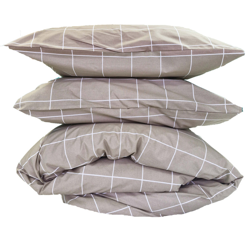 Постільна білизна Тартан бежевий ранфорс MERISET - (560795)