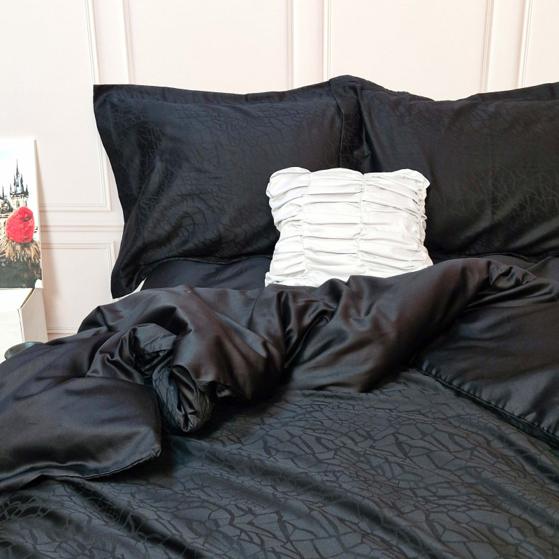 Постільна білизна Жакард BLACK ELEGANT сатин MERISET - (560790)