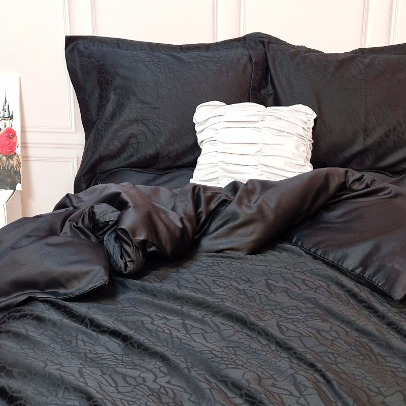 Постільна білизна Жакард BLACK ELEGANT сатин MERISET - (560790)