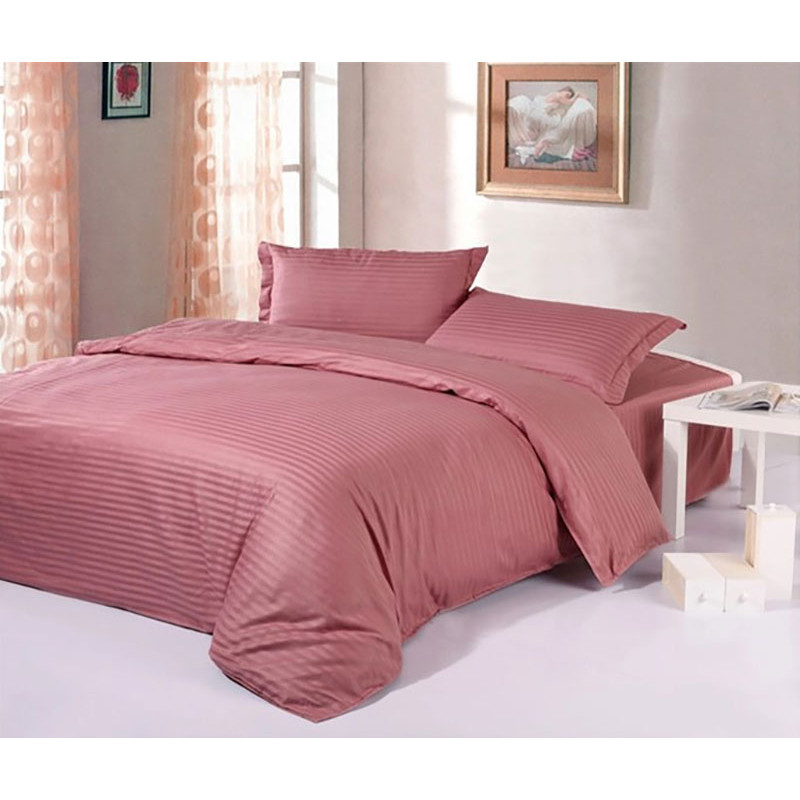 Постільна білизна MAUVE Elite Сатин страйп MERISET - Двоспальний на резинці (550134)