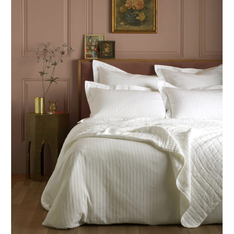 Постільна білизна CHAMPAGNE Elite Сатин страйп MERISET - Двоспальний на резинці (550148)