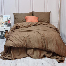 Постільна білизна CAPPUCCINO Elite Сатин страйп MERISET - Двоспальний (550227)