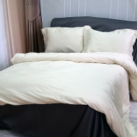 Постільна білизна ДУЕТ MILK CHAMPAGNE/ANTHRACITE Premium Сатин MERISET - Полуторний (550345)