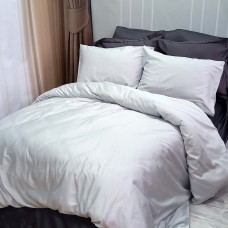 Постільна білизна ДУЕТ PLATINUM/ANTHRACITE Premium Сатин MERISET - Двоспальний (550346)