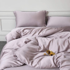 Постільна білизна PEARL PINK Premium Сатин однотон MERISET - Двоспальний на резинці (550382)