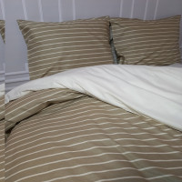 Постільна білизна Смужка оливкова Ранфорс MERISET - Сімейний (550655)