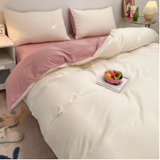 Постільна білизна ДУЕТ Пломбірне морозиво/Пудра Ранфорс MERISET - Сімейний (550697)