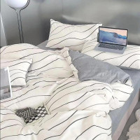 Постільна білизна Контраст Сатин MERISET - Євро на резинці (560709)