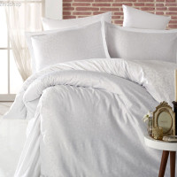 Постільна білизна Листки Сатин Жакард MERISET - Двоспальний (550075)