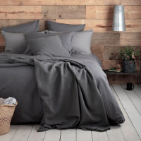 Постільна білизна Антрацит Ранфорс MERISET - Сімейний на резинці (550101)