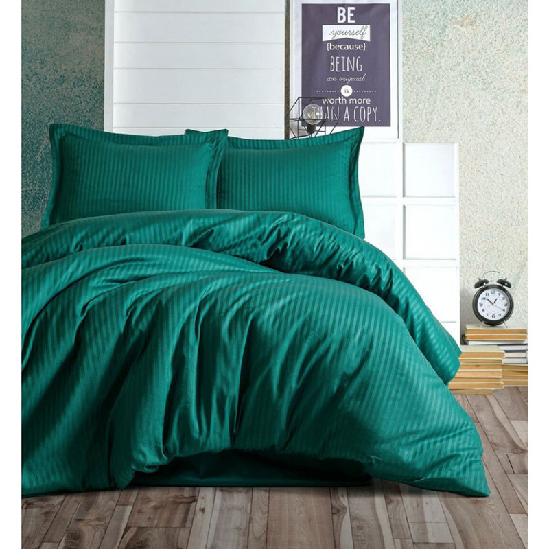 Постільна білизна GREEN Elite Сатин страйп MERISET - Полуторний (550131)