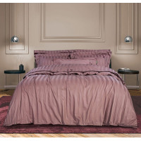 Постільна білизна PURPLE Elite Сатин страйп MERISET - Сімейний на резинці (550133)