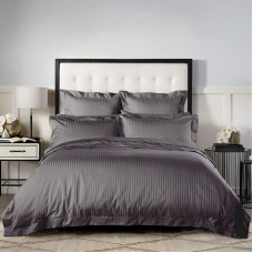 Постільна білизна DARK GREY Elite Сатин страйп MERISET - Сімейний (550224)