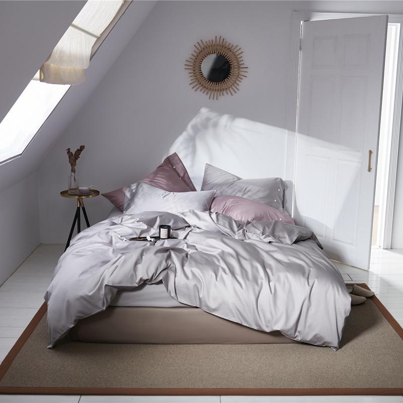 Постільна білизна PLATINUM Premium Сатин однотон MERISET - Двоспальний на резинці (550228)