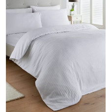 Постільна білизна WHITE Elite Сатин страйп MERISET - Сімейний на резинці (550235)