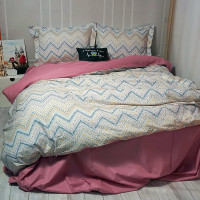 Постільна білизна Абстракція зігзаг Ранфорс MERISET - Євро (550247)