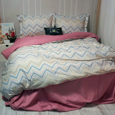 Постільна білизна Абстракція зігзаг Ранфорс MERISET - Полуторний (550247)