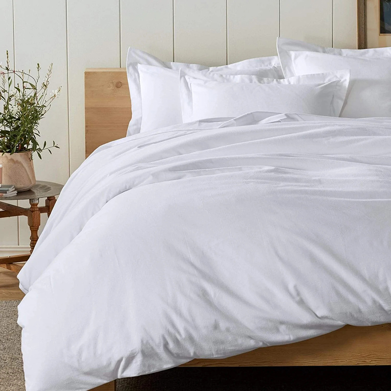 Постільна білизна Білосніжний Ранфорс MERISET - Двоспальний на резинці (550268)