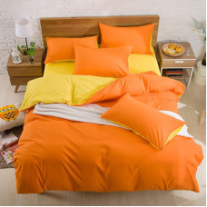 Постільна білизна ДУЕТ Помаранчевий/Жовтий Ранфорс MERISET - Сімейний (550274)