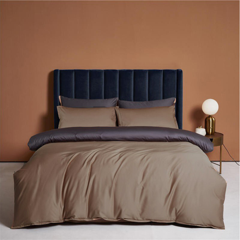 Постільна білизна ДУЕТ FRAPPE/ANTHRACITE Premium Сатин однотон MERISET - Сімейний (550379)