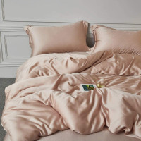 Постільна білизна WISPER PINK Premium Сатин однотон MERISET - Сімейний на резинці (550381)