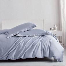 Постільна білизна FOREVER BLUE Premium Сатин однотон MERISET - Полуторний на резинці (550383)