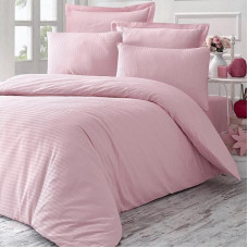 Постільна білизна LIGHT PINK Elite Сатин страйп MERISET - Сімейний на резинці (550487)